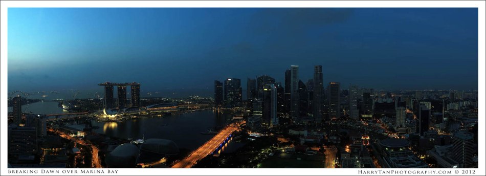 Singapore Marina Bay Panorama Dawn